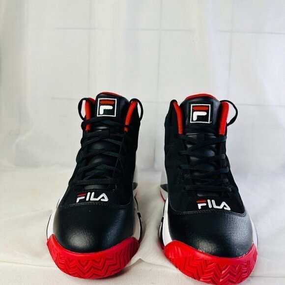 Fila Mens MB Black Lace Up Mid Top Athletic Basketball Shoes Size US 9 - Picture 9 of 12